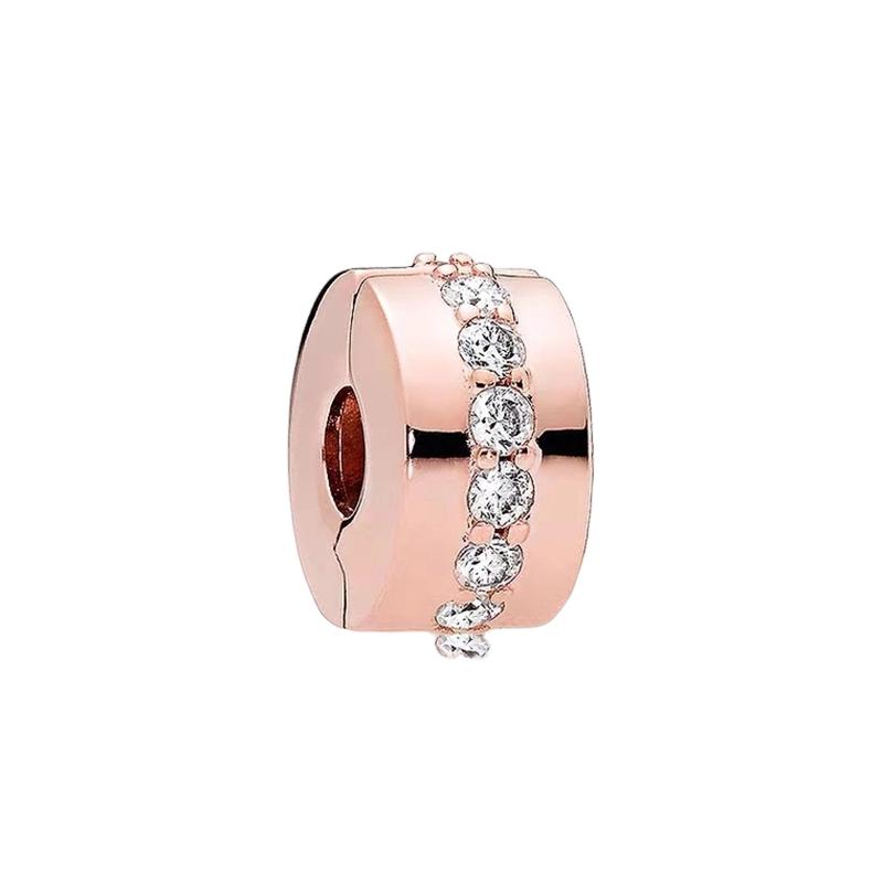 Блестящие Шарм-бусины с Покрытием Rose Gold Подвески Оригинальные Браслет-змея Браслет-цепочка Бусины Для DIY Украшений Подарок Женщине