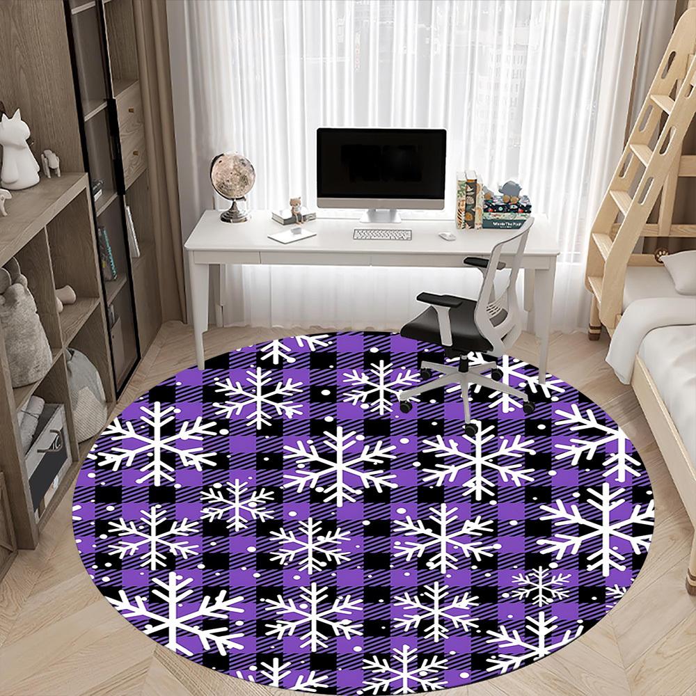 1PC Winter Plaid Chair Carpet for Office, Indoor Non-Slip Washable Carpet, Soft Comfortable Mat For Office Room yy250930233