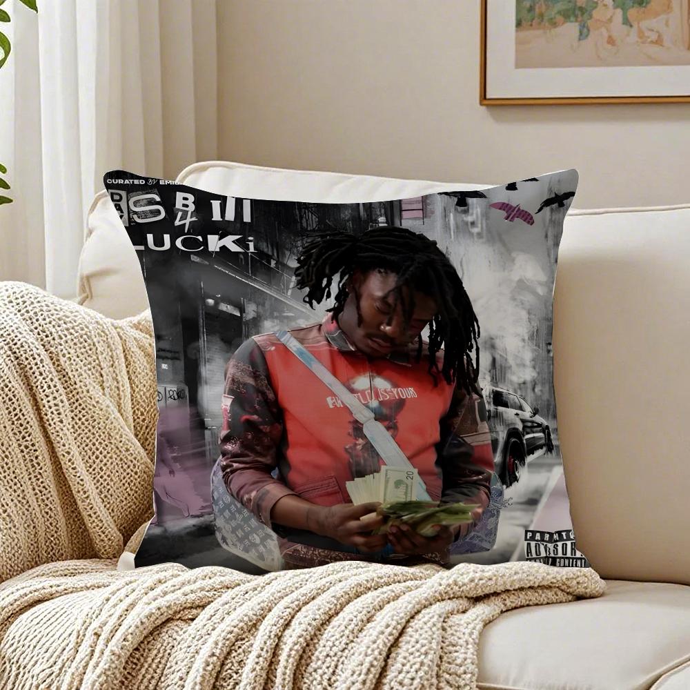 Mellow HipHop American Rapper LLucki Cushion Cover Pillowcase Antidustmite living Room Sofa Decor Cushion Room