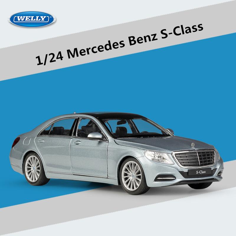 Welly 1:24 Mercedes Benz S-Class S500 Alloy Car Model Diecast Metal Toy Vehicles Car Model High Simulation Collection Kids Gifts