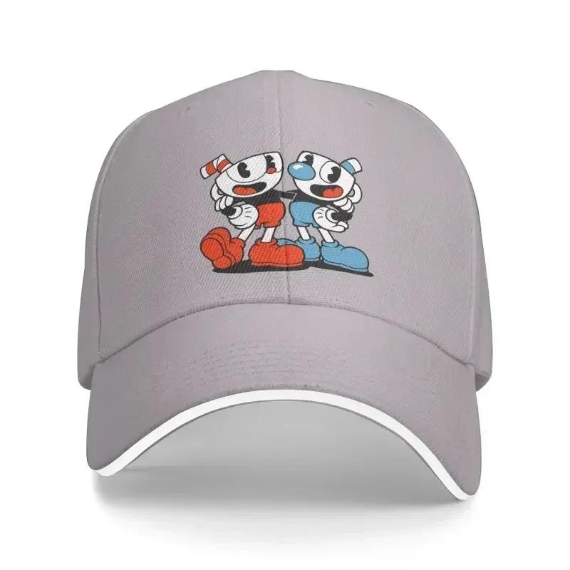 Классическая популярная игра Мультяшная Бейсболка Cuphead Mugman для Мужчин Женщин Дышащая Папина Кепка Защита от Солнца