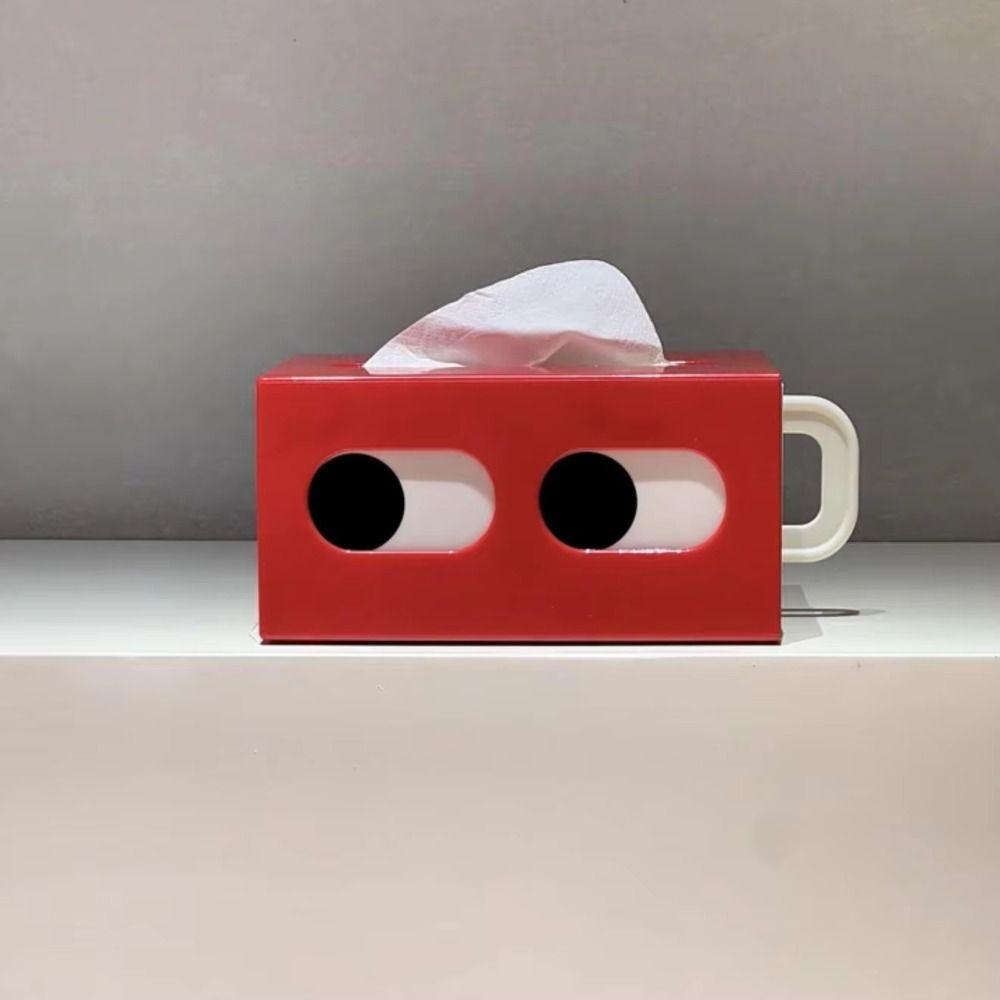 Funny Expression Cartoon Tissue Box Big Eyes Desktop Tissue Case Living Room