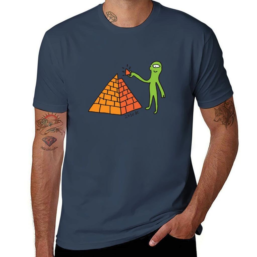 Aliens Built The Pyramids Tshirt Work Wear Lightweight Tee