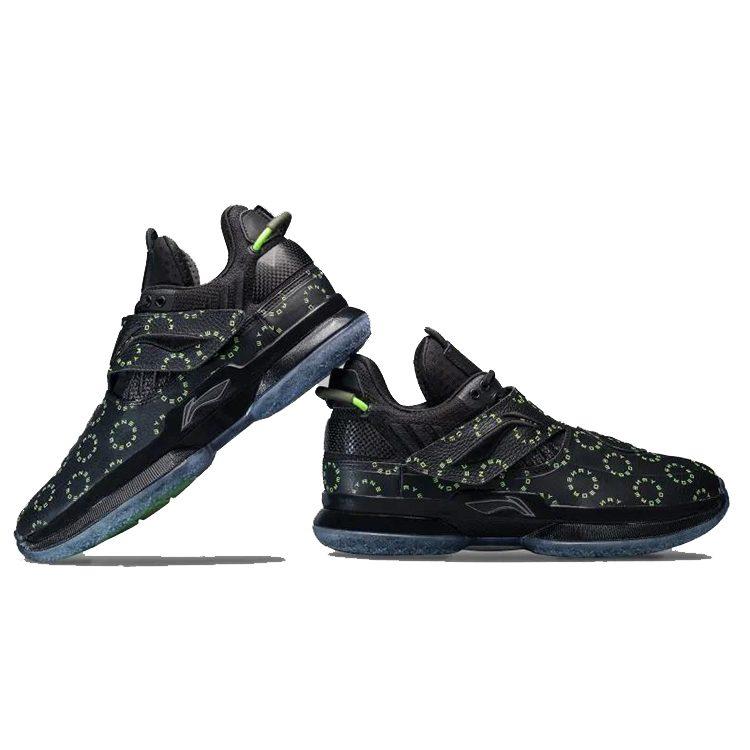 Li Ning Way Of WadeWOW 1 Remix 3/6 Амортизация Скользкая Устойчивость к истиранию Высокие Баскетбольные кроссовки Мужские Черные ABAN079-17