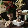 Skull And Rose Sculpture Hear No Evil Speak See Evil Vase Resin Ornament with Dark Themed Home Decor Decor Halloween Gothic Skeleton Display