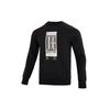 Logo Sweatshirt Round Neck Pullover Sport Casual Men Tops Black HM2944