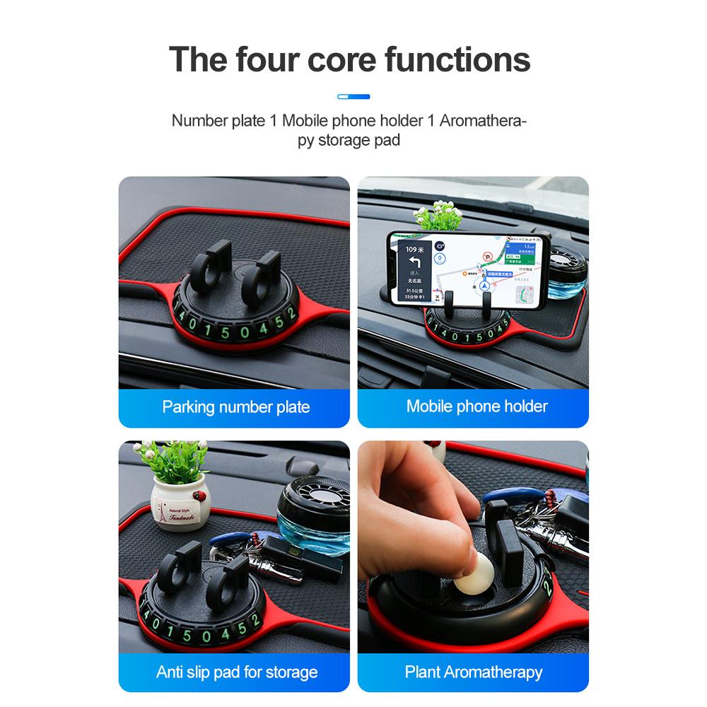 Силиконовый коврик для приборной панели автомобиля, многофункциональный автомобильный противоскользящий коврик, автомобильный держатель для телефона, нескользящий липкий противоскользящий мобильный телефон