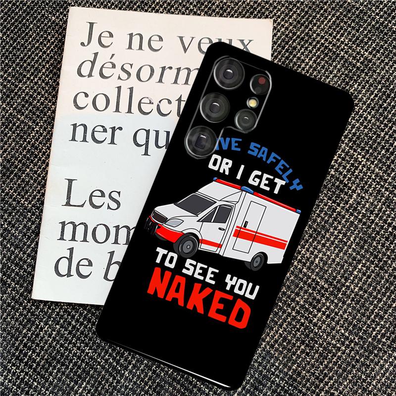Чехол-машина скорой помощи для Samsung Galaxy S25 Ultra S20 S21 S22 S23 S24 Ultra S9 S10 Plus S25 FE Задняя крышка