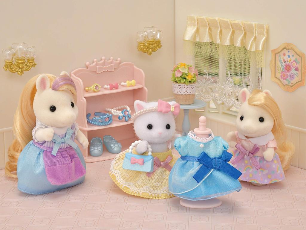 Sylvanian Families Парикмахерская Dress Up Fu 16 ST Mark Сертифицировано для детей от 3 лет и старше Игрушечный кукольный домик Sylvanian Families EPOCH [Модный набор]