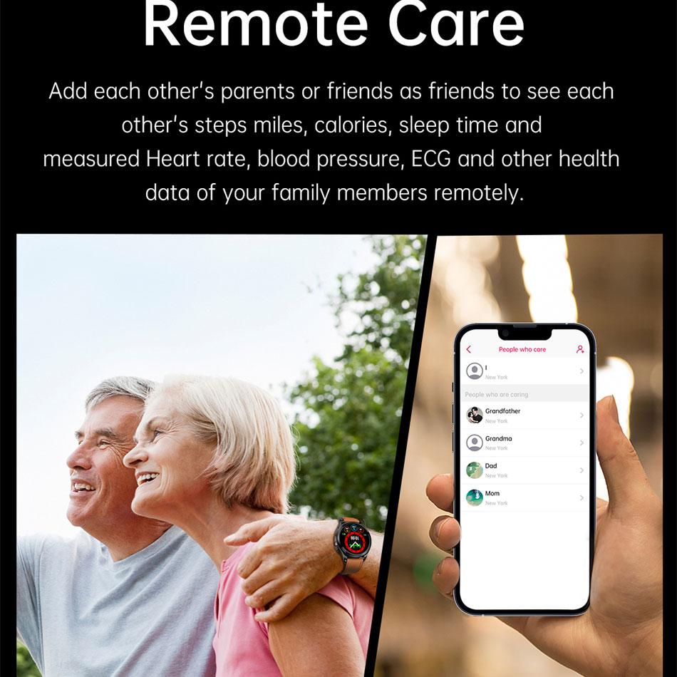 2024 AMOLED Новые ЭКГ+ППГ SOS экстренный вызов Смарт-часы Bluetooth вызов Монитор здоровья Часы сердечного ритма артериального давления Спортивные Смарт-часы для мужчин
