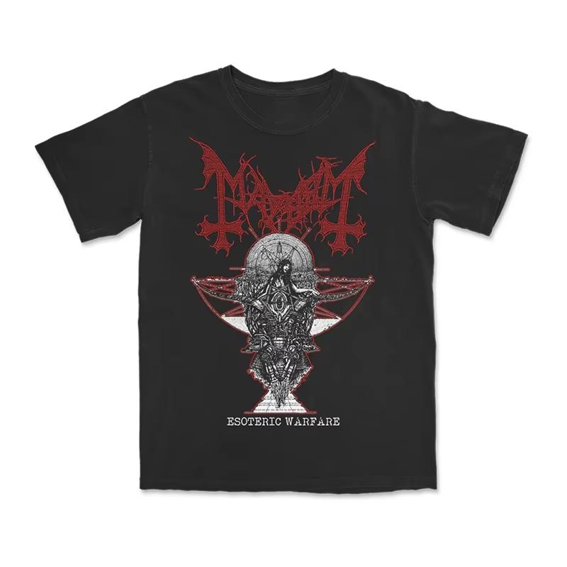 Mayhem Norwegian Band Metal Rock Punk American Retro Diablo Black Red Street Mens Tshirt Pattern Tshirt