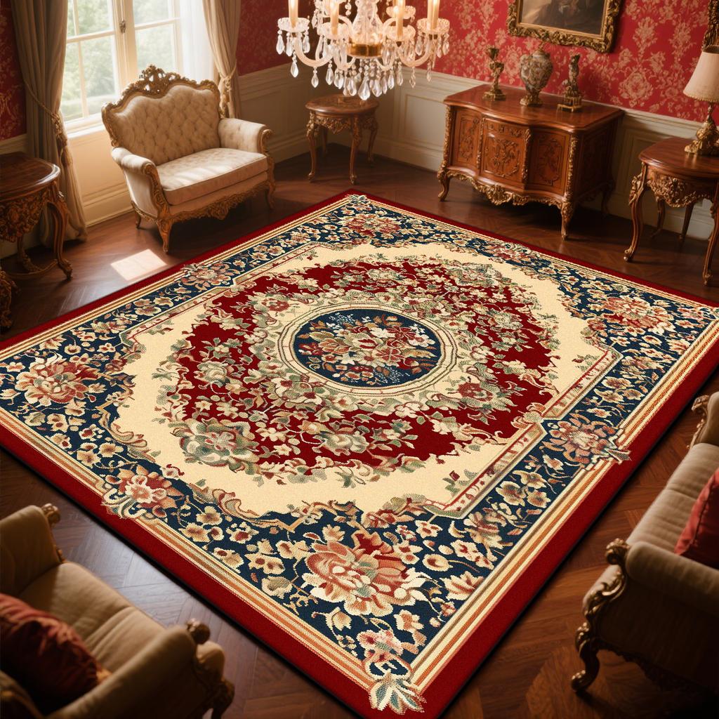 Persian Luxury Red Carpet Living Room Large Size Rug Non-slip Coffee Tables Mat Home Decoration Bedroom Lounge Rug 200x300cm