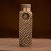Luxury Heavy-duty Trench Shaped Brass Lighter with Laser Carved Hexagonal Patterns, Personalized Retro Creative Lighter