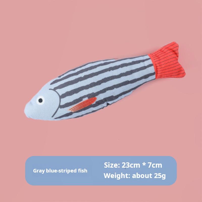 Игрушка для кошек Кошачья мята Игрушка для самостоятельного развлечения Домашний котенок Интерактивный плюшевый кот, режущий зубы, креативный звучащий кот, милый 3D-симуляция, в форме рыбы, уникальный