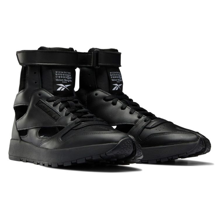 Кроссовки Maison Margiela x Reebok Classic Leather Tabi High Черные Унисекс Белые GX5041