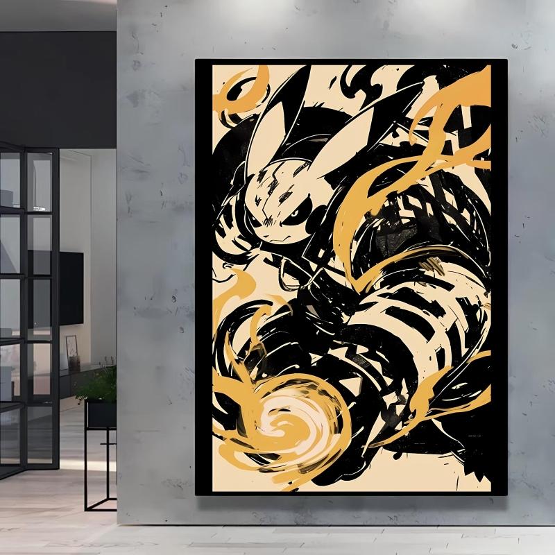 Anime Posters Pikachu Classic Canvas Paintings Wall Decoration Living Room Modular Prints Cartoon Character Picture