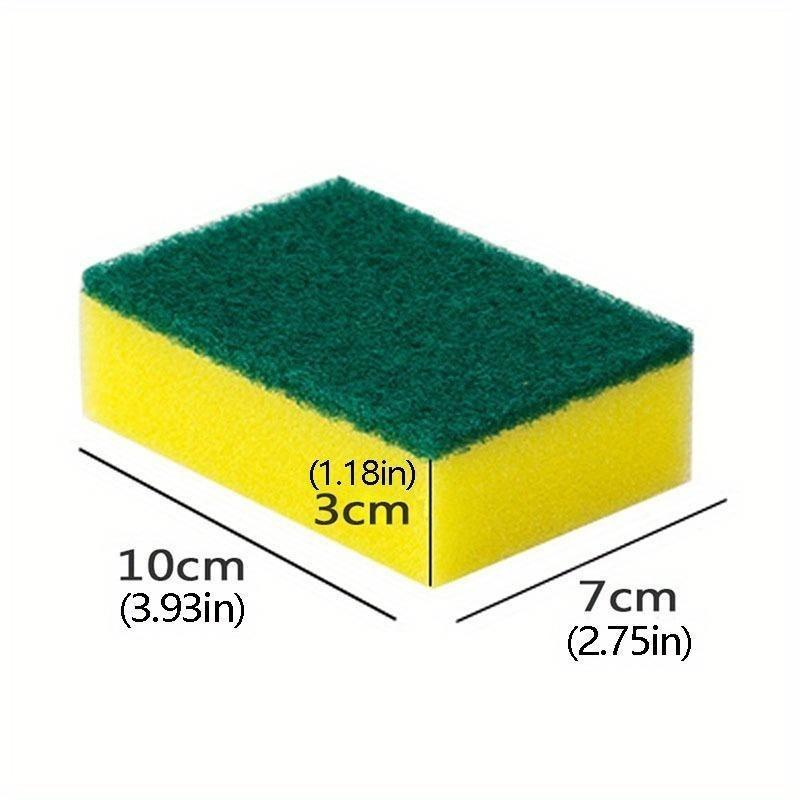 5pcs, Cleaning Sponge, Dish Scrubbing Brush, Pot Scrubber, Microfiber Dish Cloths, Scouring Pads, Cleaning Tools, Kitchen Accessories, Kitchen Gadgets