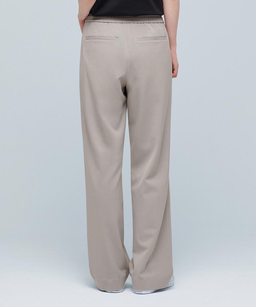 MUSINSA STANDARD Genderless Wide Elastic Waist Slacks [Light Beige]