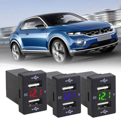 Двойные USB-порты, дисплей напряжения, быстрое автомобильное зарядное устройство для Toyota New Corolla Ralink