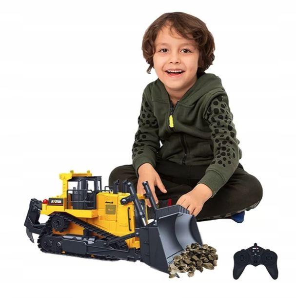 Huina 1554 Loader Rc Bulldozer Toy Large 1:16 Gift For Kids