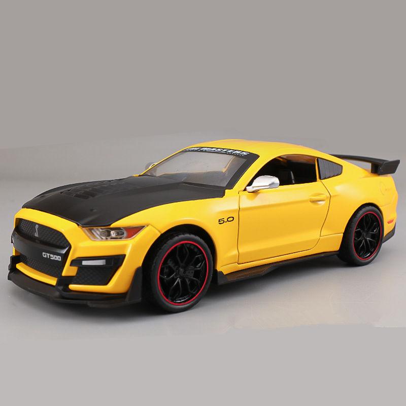 1/24 Mustang GT Viper Shelby GT500 Alloy Sports Car Model Diecasts Metal Racing Car Vehicles Model Sound and Light Kids Toy Gift