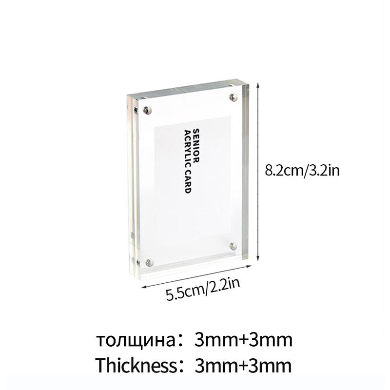 Прозрачная акриловая фоторамка магнитная двухсторонняя фоторамка Kpop держатель для фотокарточек альбом постер тег дисплей стенд настольный