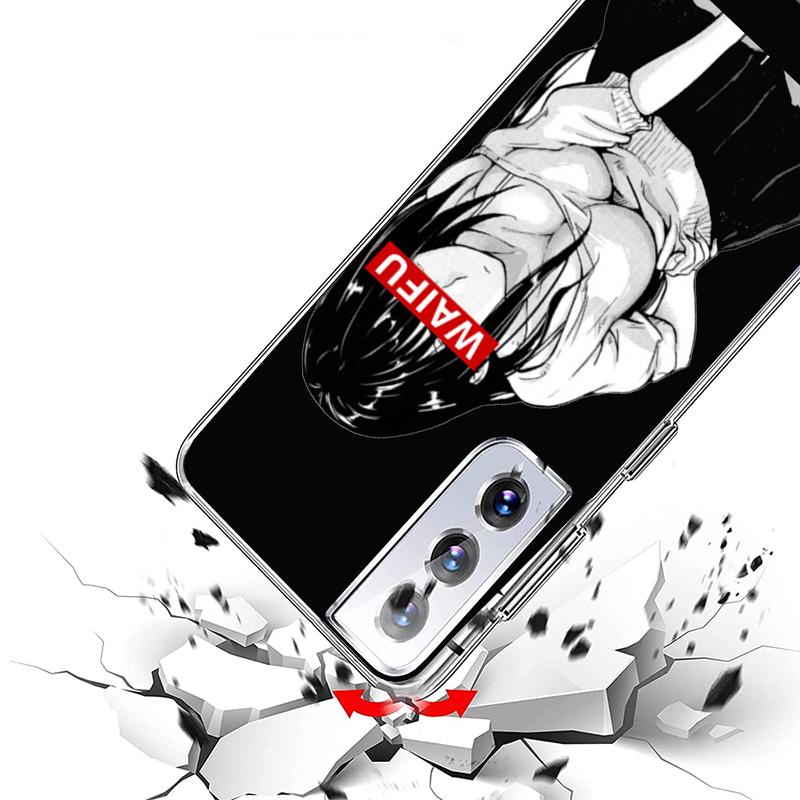 Sugoi Senpai Japanese Anime Waifu Phnoe Case for Samsung Galaxy S26 S25 Edge S23 S24 Ultra S22 Plus S21 S20 FE Unique Cover Soft