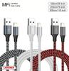 Кабель USB A - Lightning 1M 2M 3M, сертифицированный MFi, для 14 13 12 11 X XR Pro Max, кабель для быстрой зарядки, зарядное устройство, провод для передачи данных