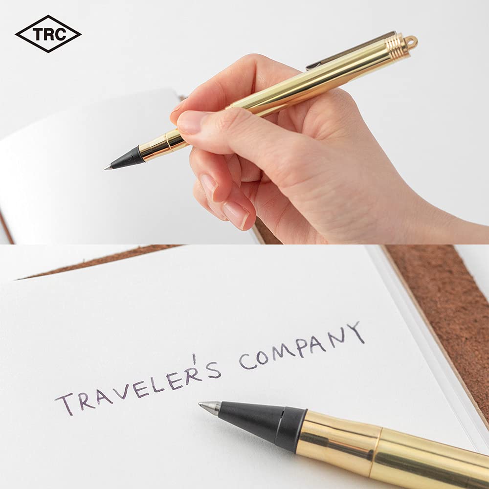 DESIGNPHIL MIDORI Ручка-роллер из латуни Travelers Company TRC, Цельная латунь, Лимитированная серия с карточкой, 36727006