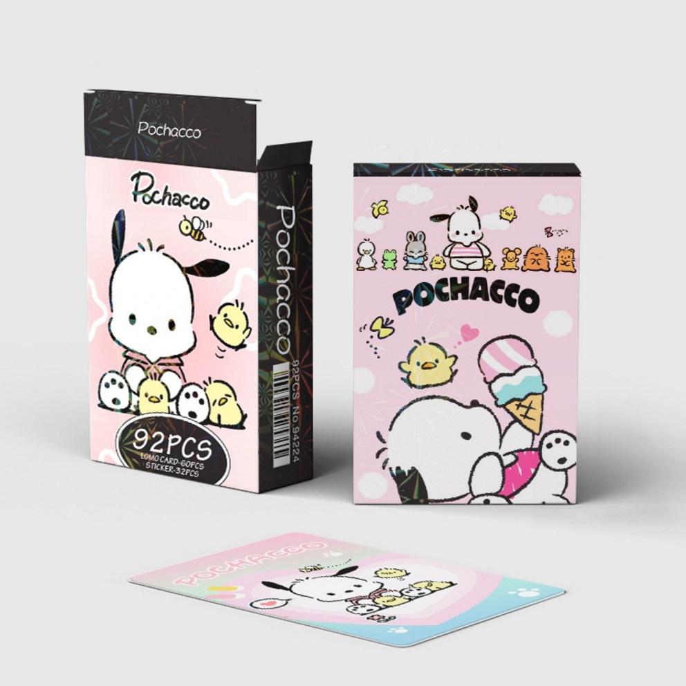 Товары для фотокарточек Sanrio LOMO Иллюстрация Фотокарточка 60 шт. + Мини-наклейка 32 шт., Pochaco, 1 шт.