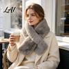 Skin Friendly Fluffy Neck Scarf Women Imitation Mink Fur Scarf Thickened Soft Plush Thermal Winter Wrap Warmer Cold Weather Elegant Shawl Accessory