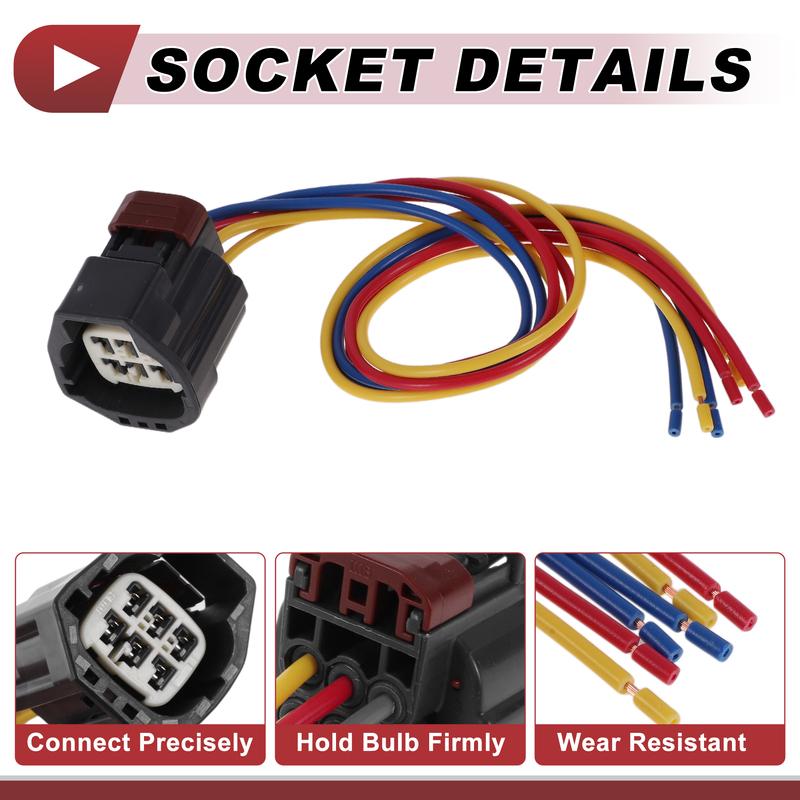 UXCELL Taillight Tail Lamp Socket Wiring Harness for Dodge Nitro 07-11 No.55157150AG