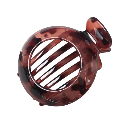 Женская заколка для волос круглая с противоскользящими зубцами, краб для волос, полый дизайн, зажим для волос на затылок, инструмент для укладки волос, аксессуары для волос