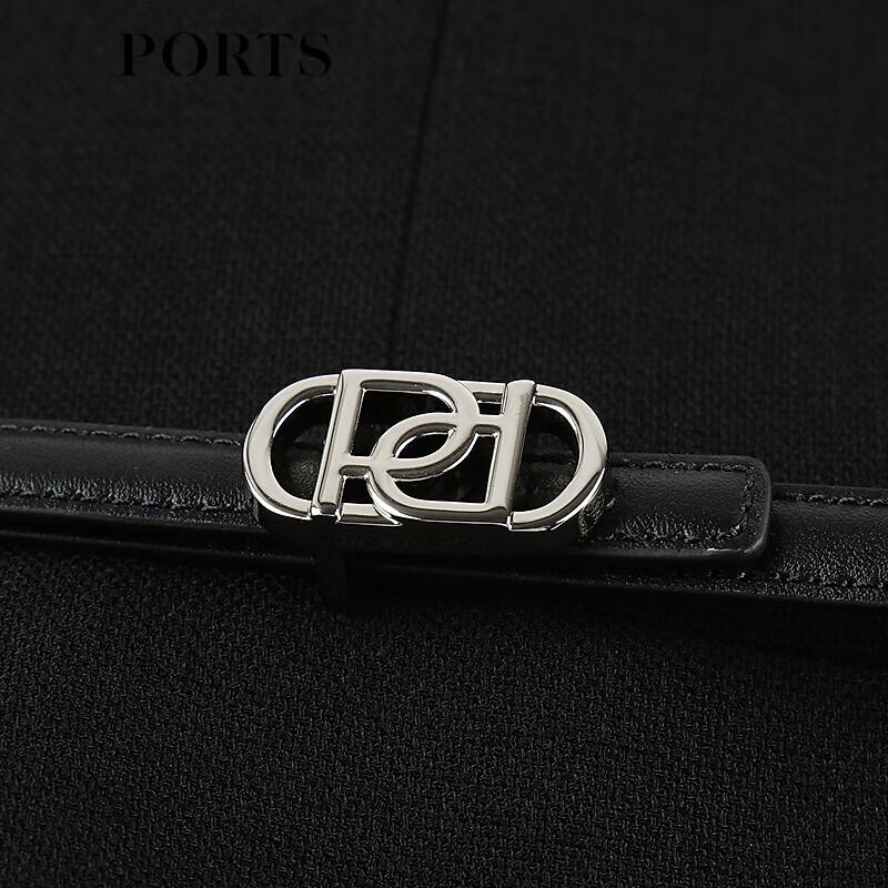 Ports Женское платье миди из ацетатной смеси с контрастной отделкой, осень 2025