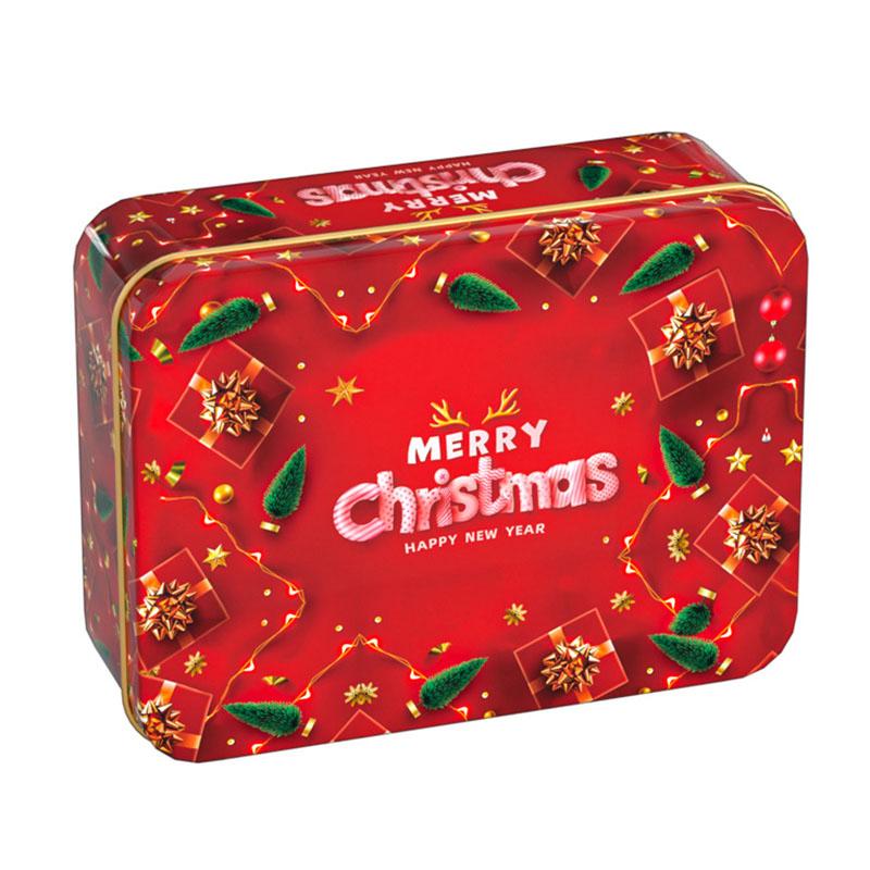 1PC Tin Box Square Candy Box Storage Box Tinplate Box Gift Box Christmas Cookie Box Empty