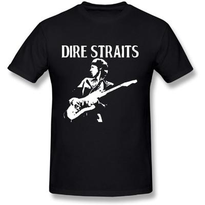 Мужская футболка Hsuail с символом группы Dire Straits, черная, размер США L