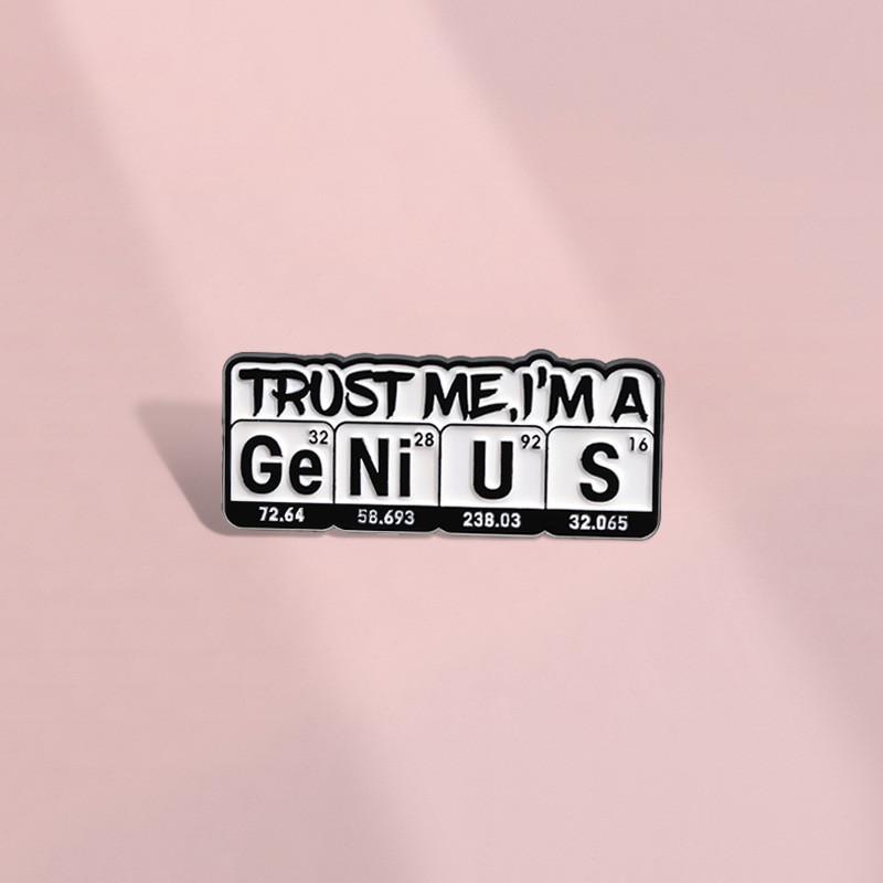 Многофункциональная брошь «Химический элемент» ярких цветов для модных аксессуаров