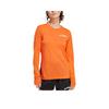 Terrex Comfortable Versatile Fashion Solid Color Long Sleeve Regular T-Shirt Women Tops Orange JN5326