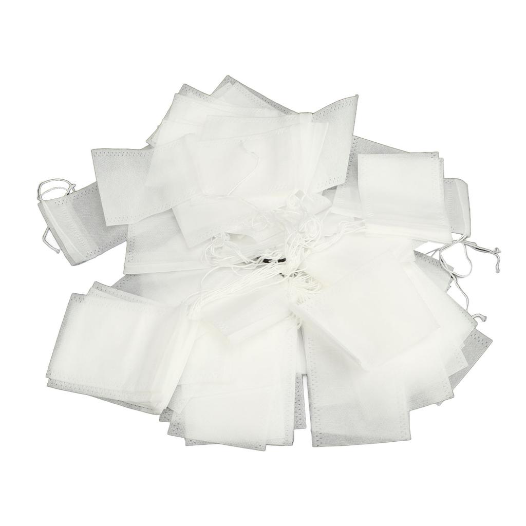 500 шт. чайных фильтров-пакетов с завязкой из нетканого материала для заваривания чая для листового чая