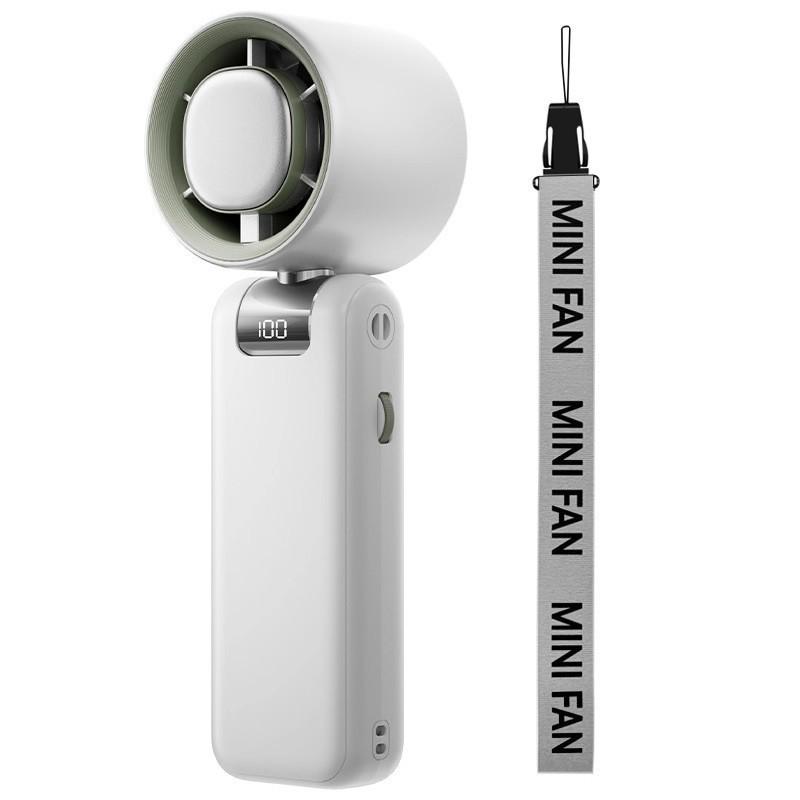 Turbo High-Speed Handheld Fan: Portable USB Rechargeable, 100-Speed Digital Display for Outdoor Cooling