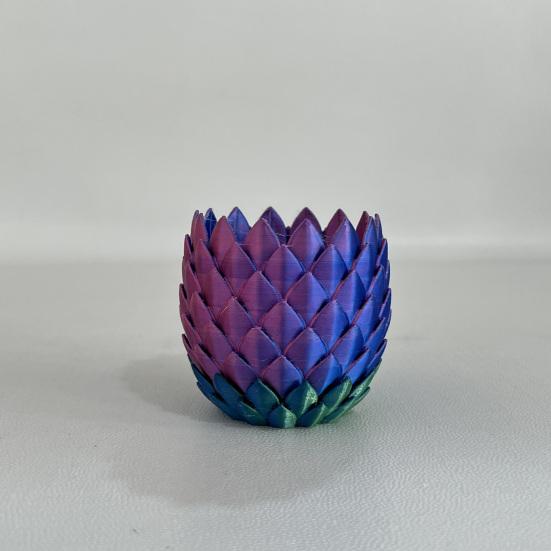 3D-печатный цветочный горшок в виде чешуи дракона с поддоном для комнатных и уличных растений, суккулентов, трав. Горшок-контейнер с дренажными отверстиями для дома, балкона, сада