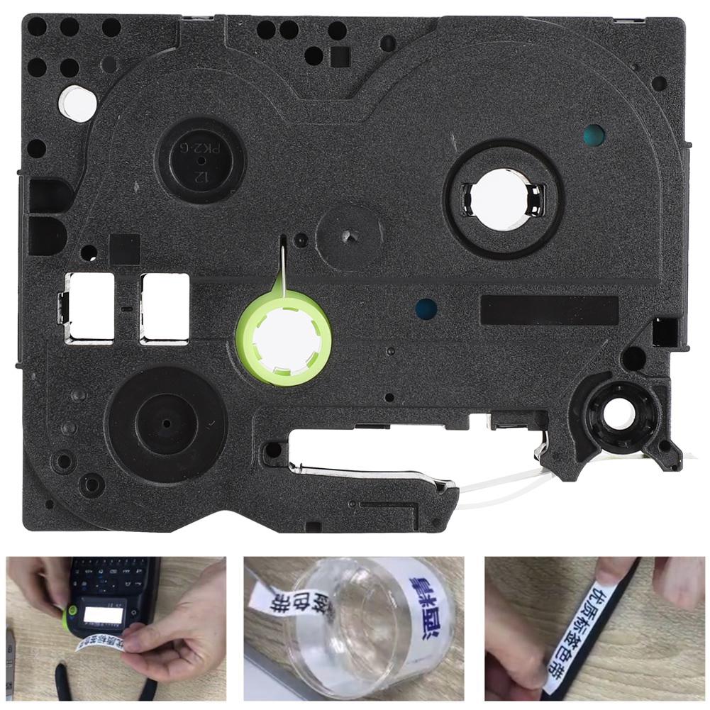 Thermal Printing Tape White‑on‑Green Background 12mm for / TZe Labeling Machine