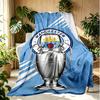 Manchester City FC Pattern Blanket for Home Decoration, Bed, Sofa, Car Travel, Camping, Suitable for All Seasons, Birthday Christmas Gift