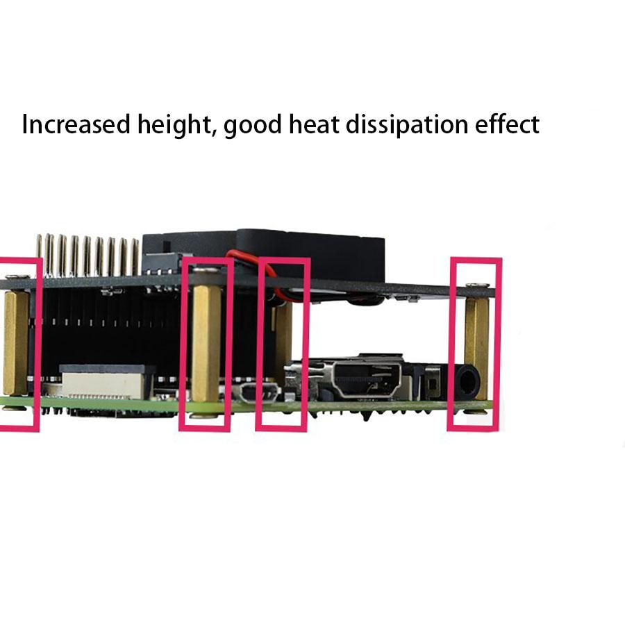 Корпус Плата расширения Радиатор с охлаждающим вентилятором для платы Raspberry Pi 4B/3B+/3B