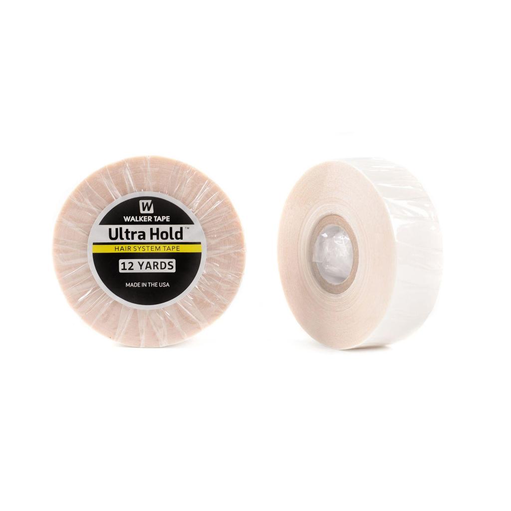 Лента для наращивания волос Walker Tape Ultra Hold белая - 0,8" x 36 ярдов, Долговечная, Клей для парика, Фиксация косметики.