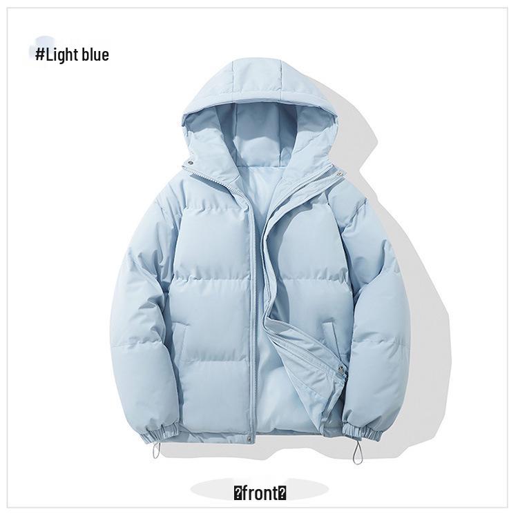 Мужская однотонная хлопковая куртка: Простой, Универсальный и Утепленный для Осени и Зимы.