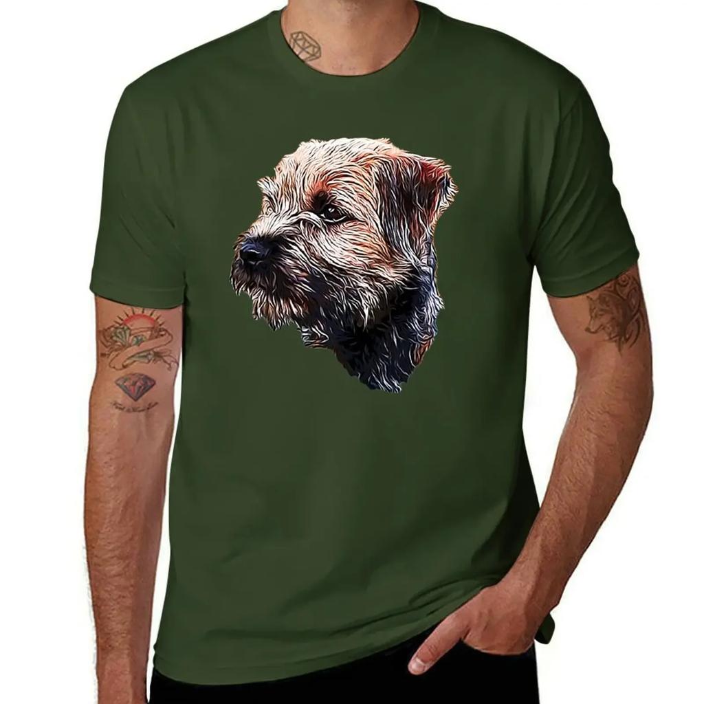 Border Terrier T-Shirt funnys graphics tops mens clothes