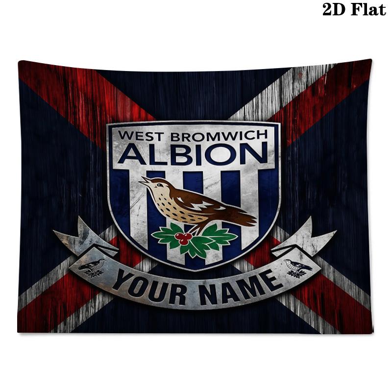 Custom Name West Bromwich Albion Printed Tapestry – Wall Hanging for Bedrooms, Dorms, and Home Decor