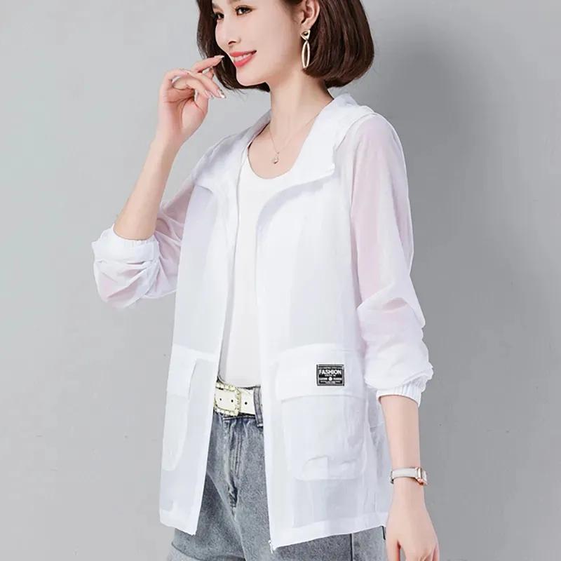 Women's Summer Loose Short Sunscreen Solid Color Thin Section Commuter Jacket
