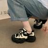 Показывающие маленькую ножку и увеличивающие рост, кроссовки на толстой подошве из сетки, женские, новый тренд кэжуал моды весна-осень 2024